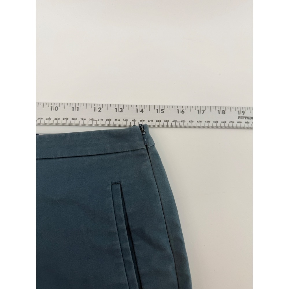 Boden‎ Richmond 7/8 Pants Womens 4P Teal Blue Green Side Zip Cropped Trousers - Picture 5 of 7